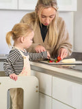 Tutti Bambini Montessori toddler learning tower in Mushroom finish (British brand)
