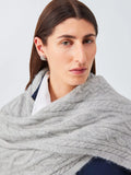 John Lewis Cable Knit Wool Blend Scarf