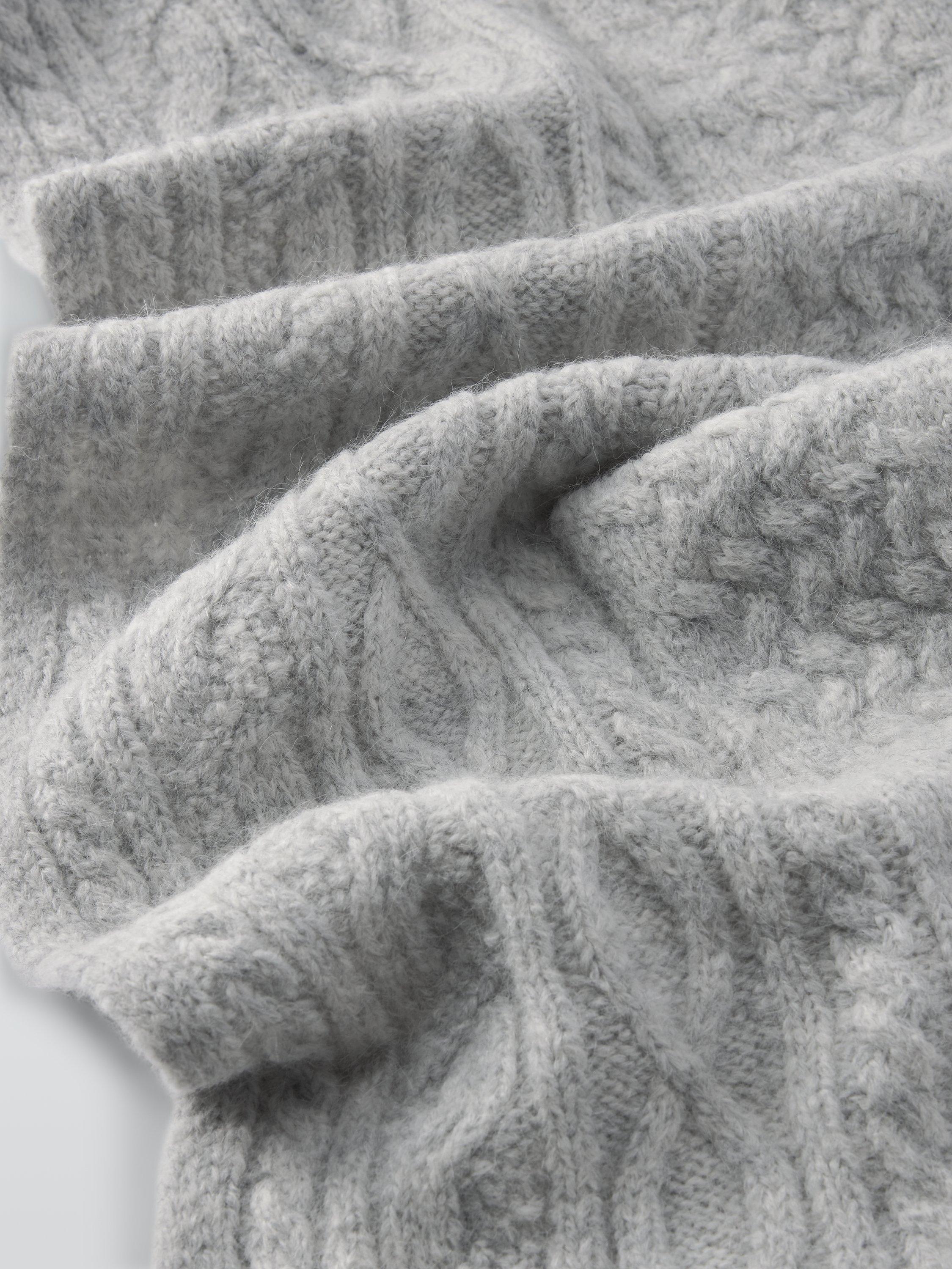 John Lewis cable knit wool blend scarf, imported from the UK