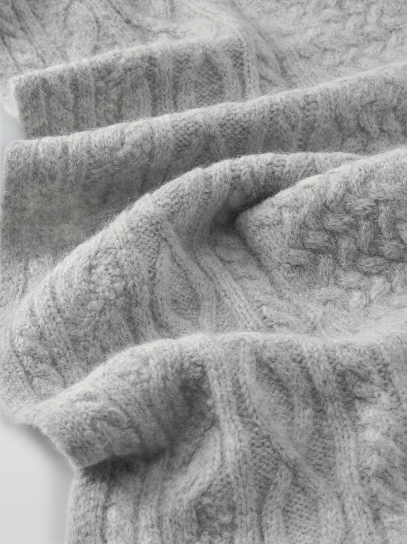 John Lewis cable knit wool blend scarf, imported from the UK