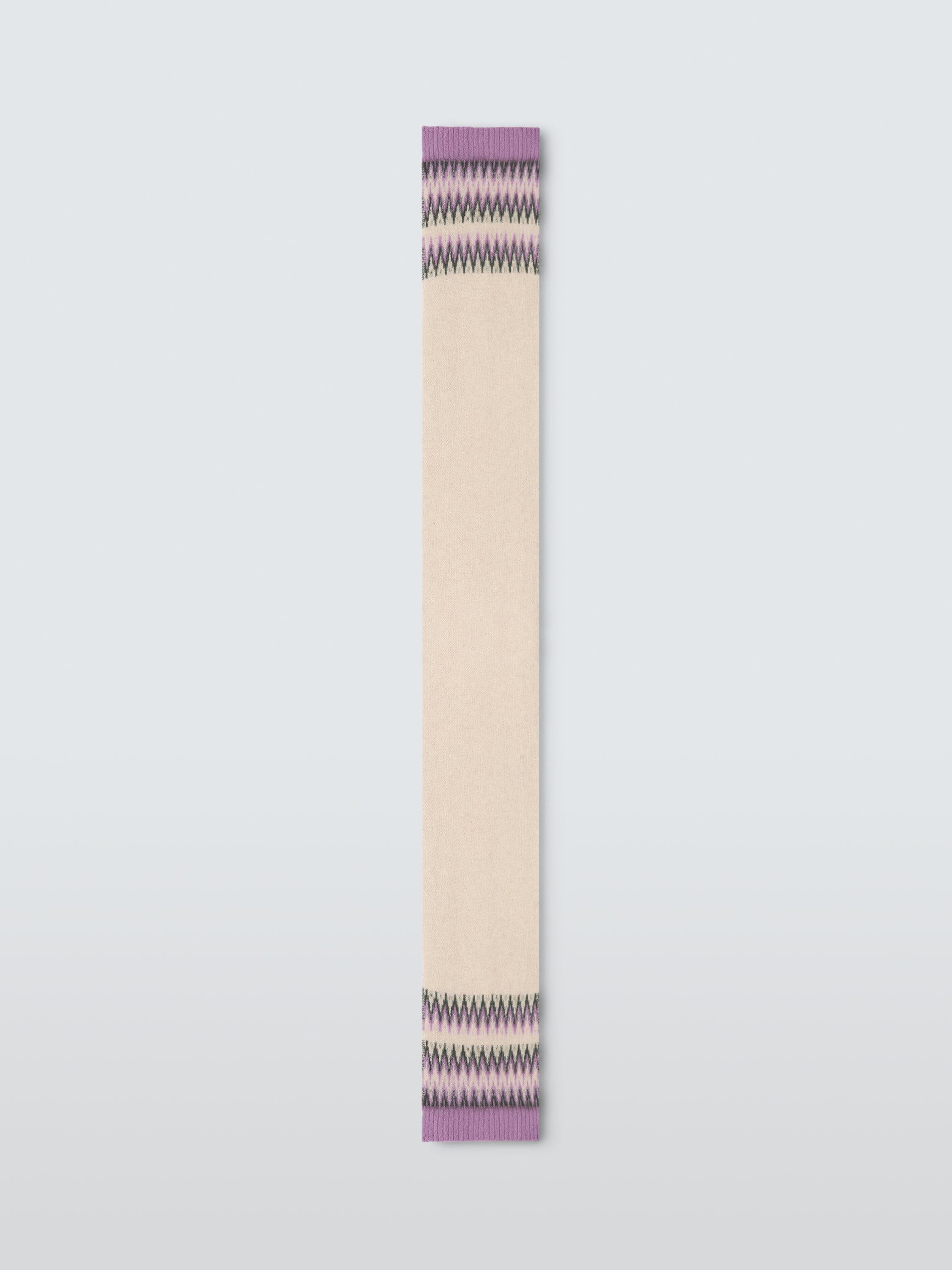 John Lewis Fairisle wool blend scarf 200x35cm - British product