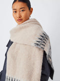 John Lewis Fairisle Wool Blend Scarf, Natural/Multi