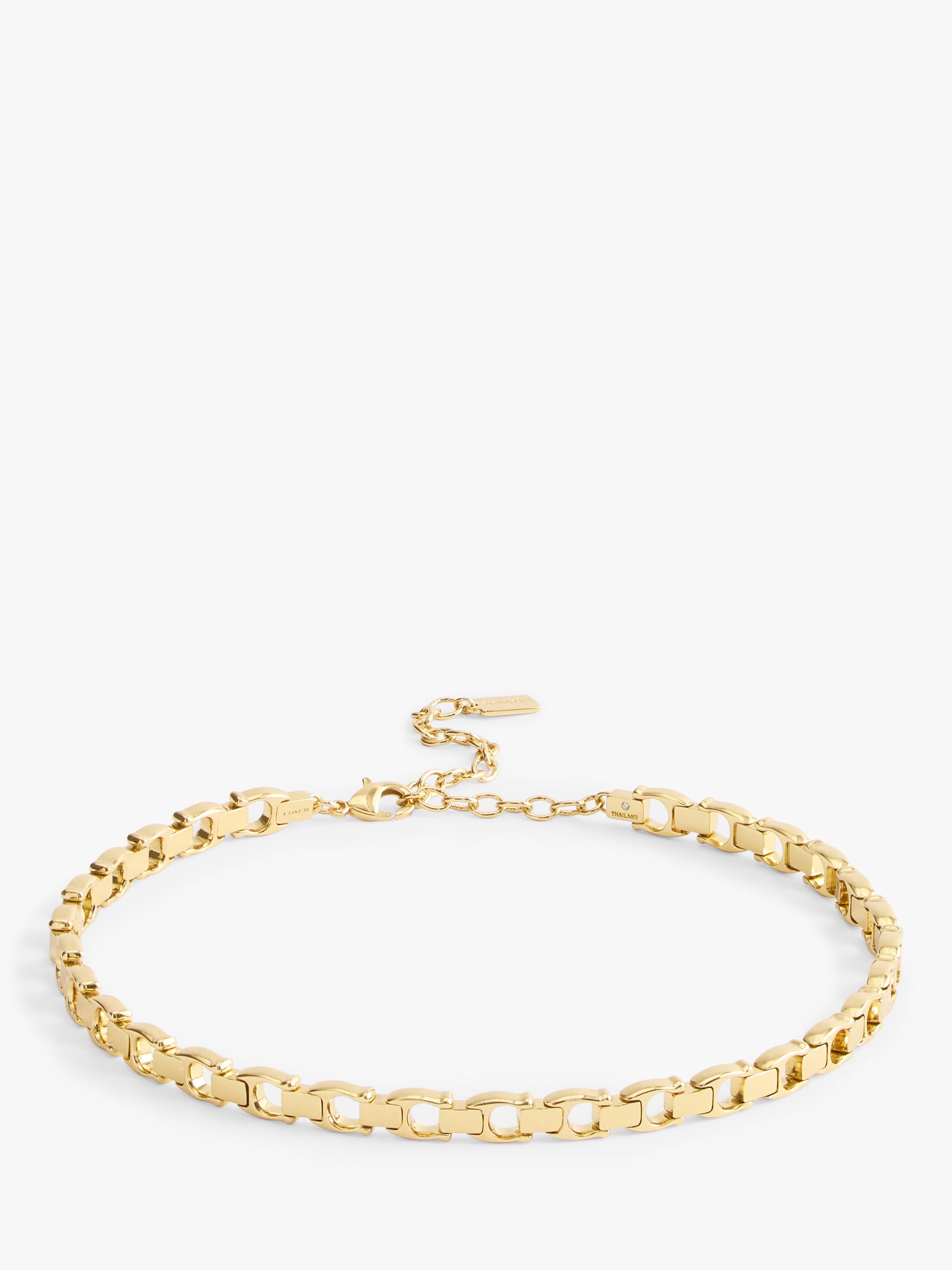 Coach chain bracelet gold plated brass, UK version