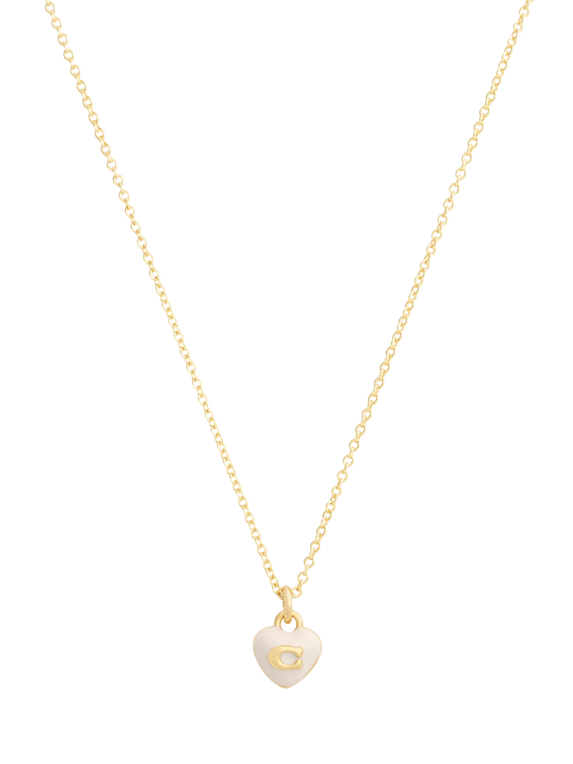 Coach enamel heart necklace gold pendant (British brand)
