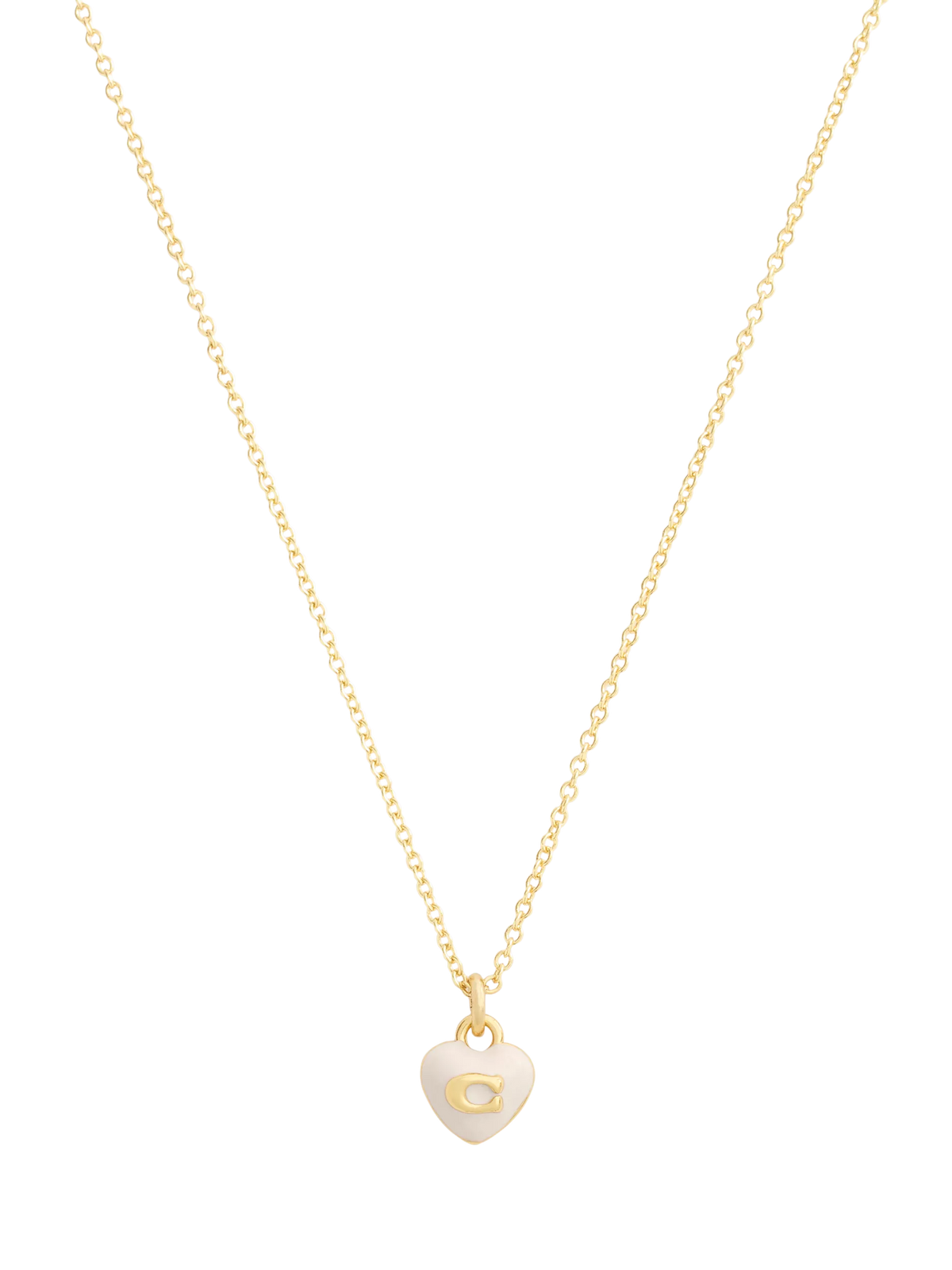 Coach enamel heart necklace gold pendant (British brand)