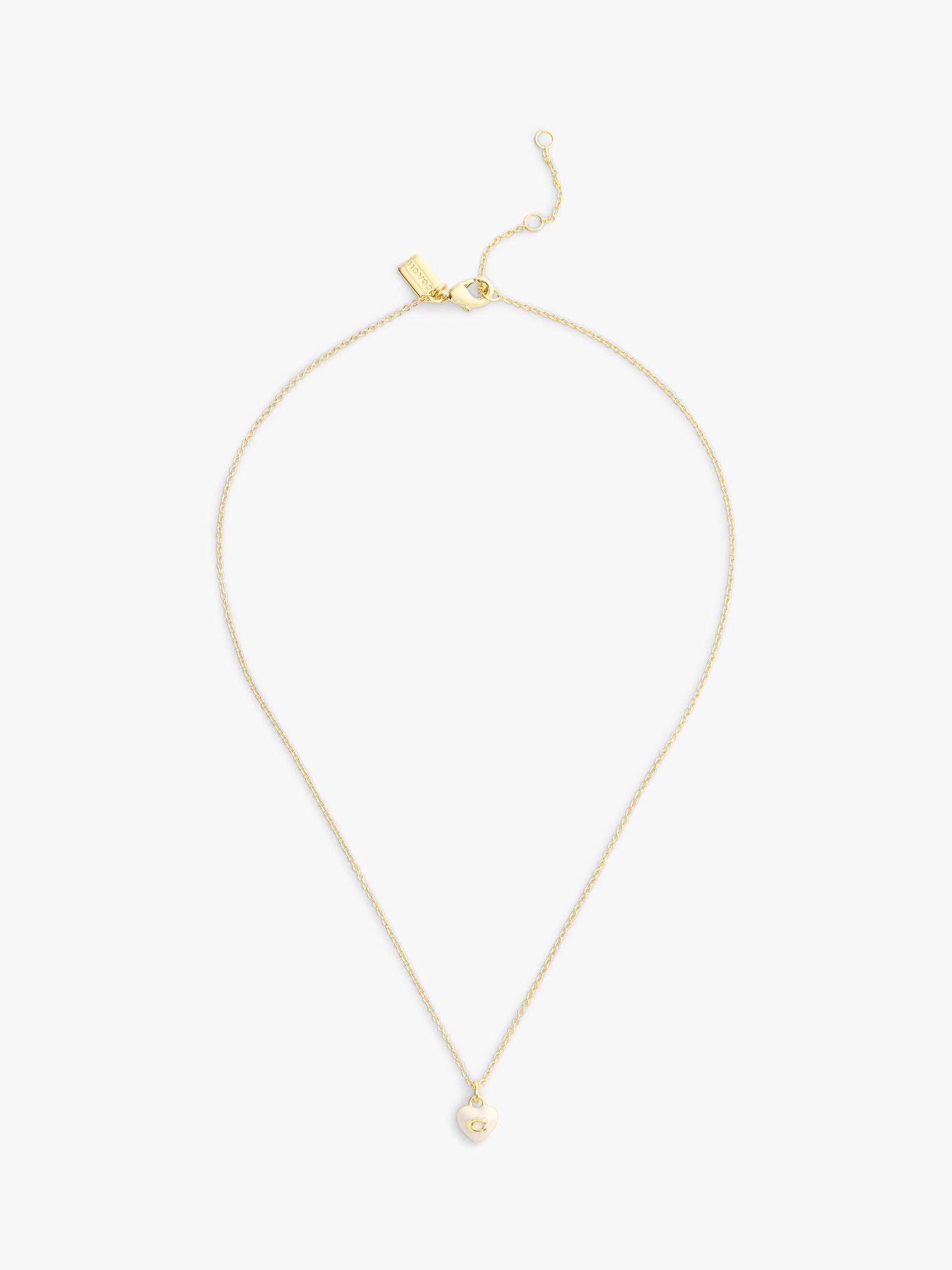 Coach enamel heart necklace gold pendant (British brand)
