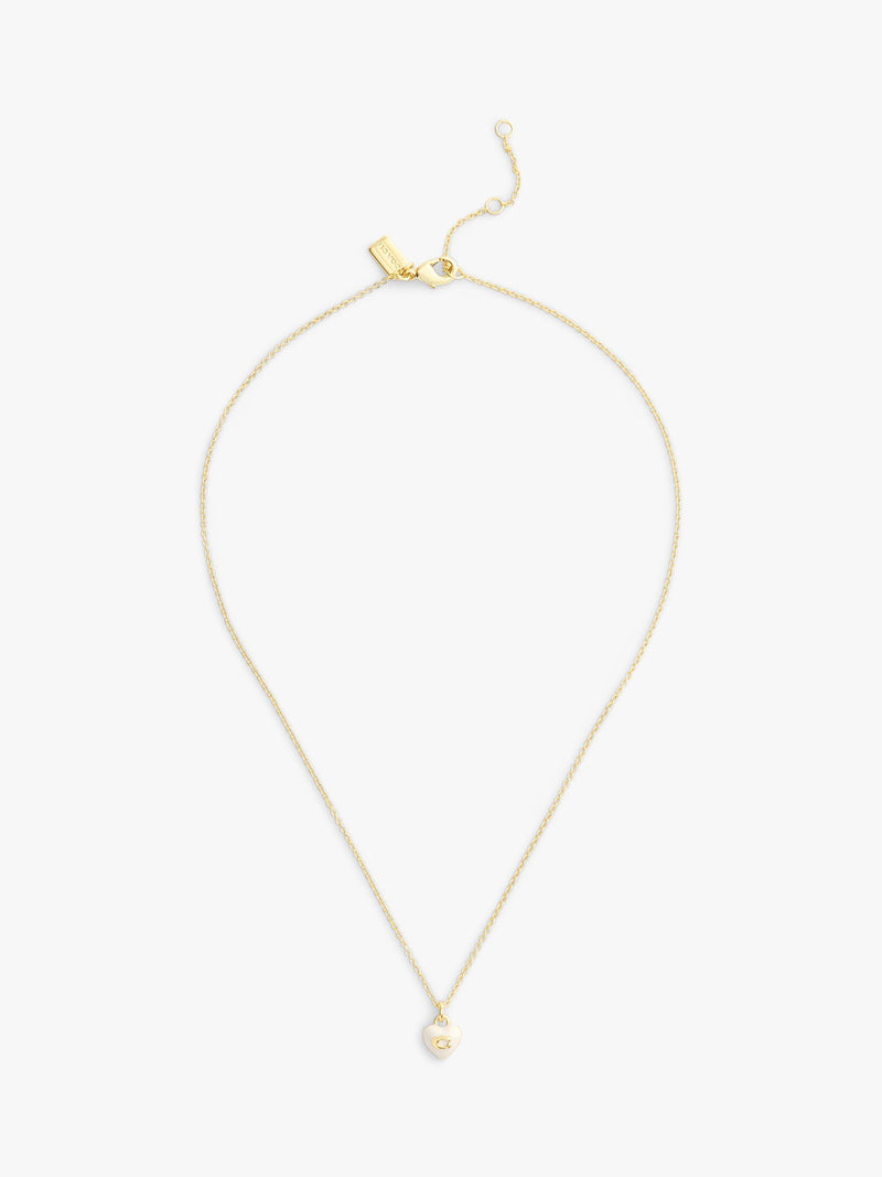 Coach enamel heart necklace gold pendant (British brand)