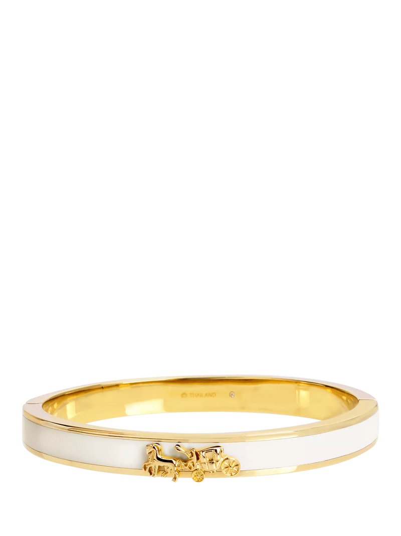 Coach gold enamel bangle bracelet, UK version