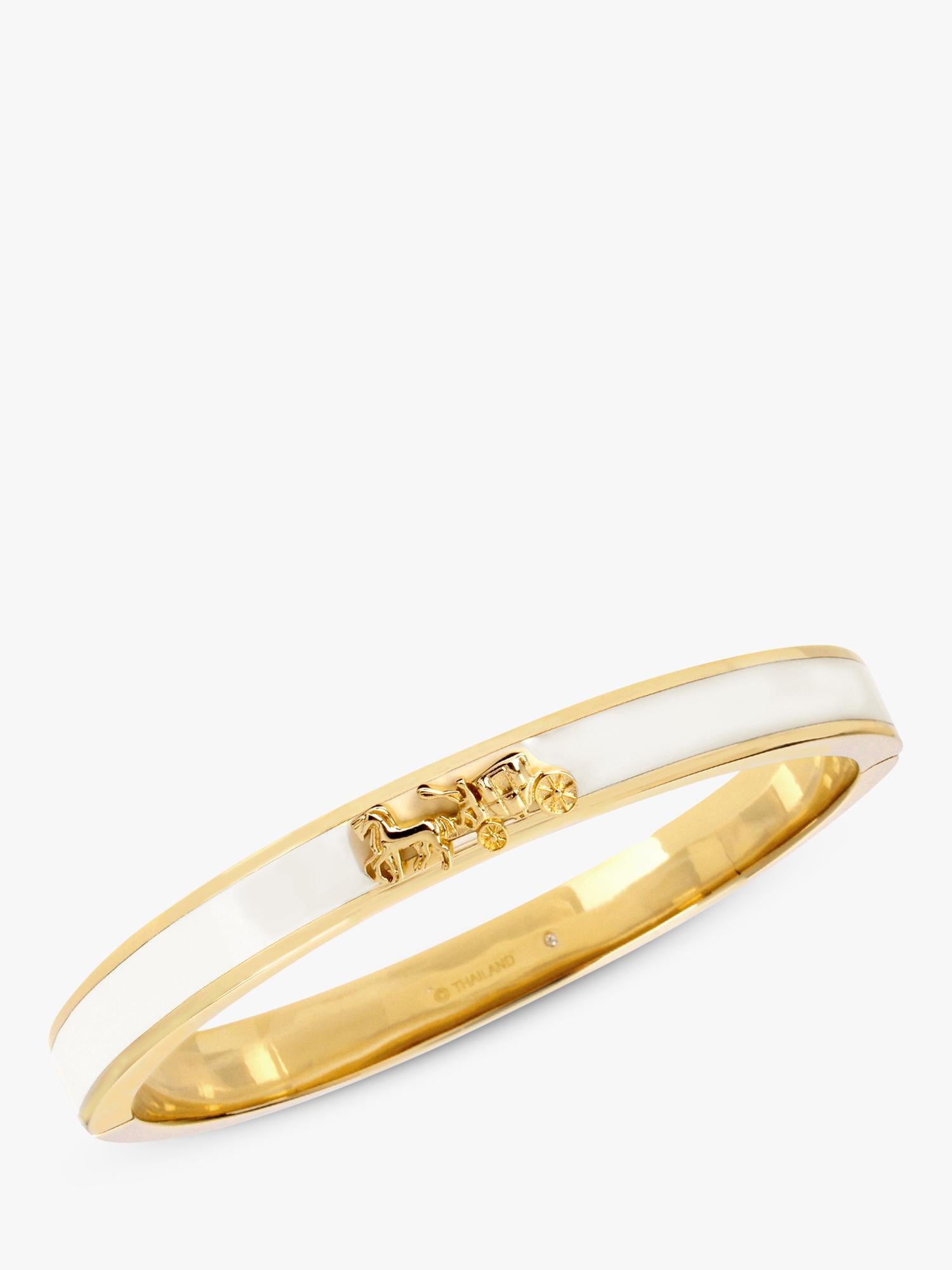 Coach gold enamel bangle bracelet, UK version