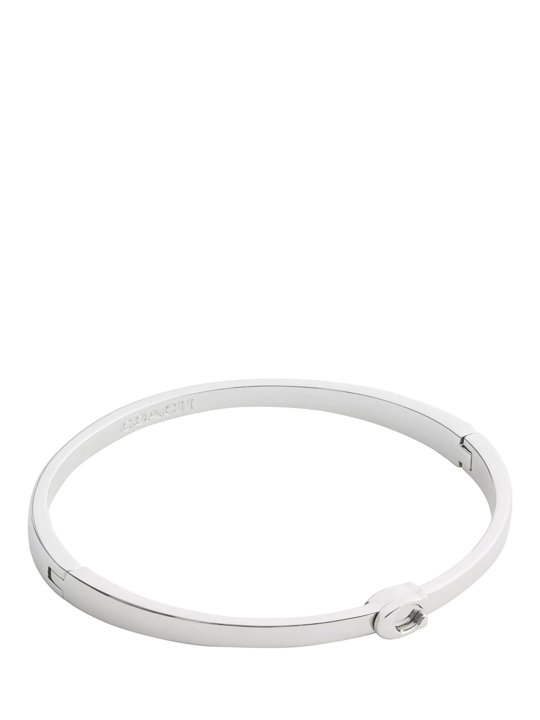 Coach silver rhodium plated bangle with C hardware - British product