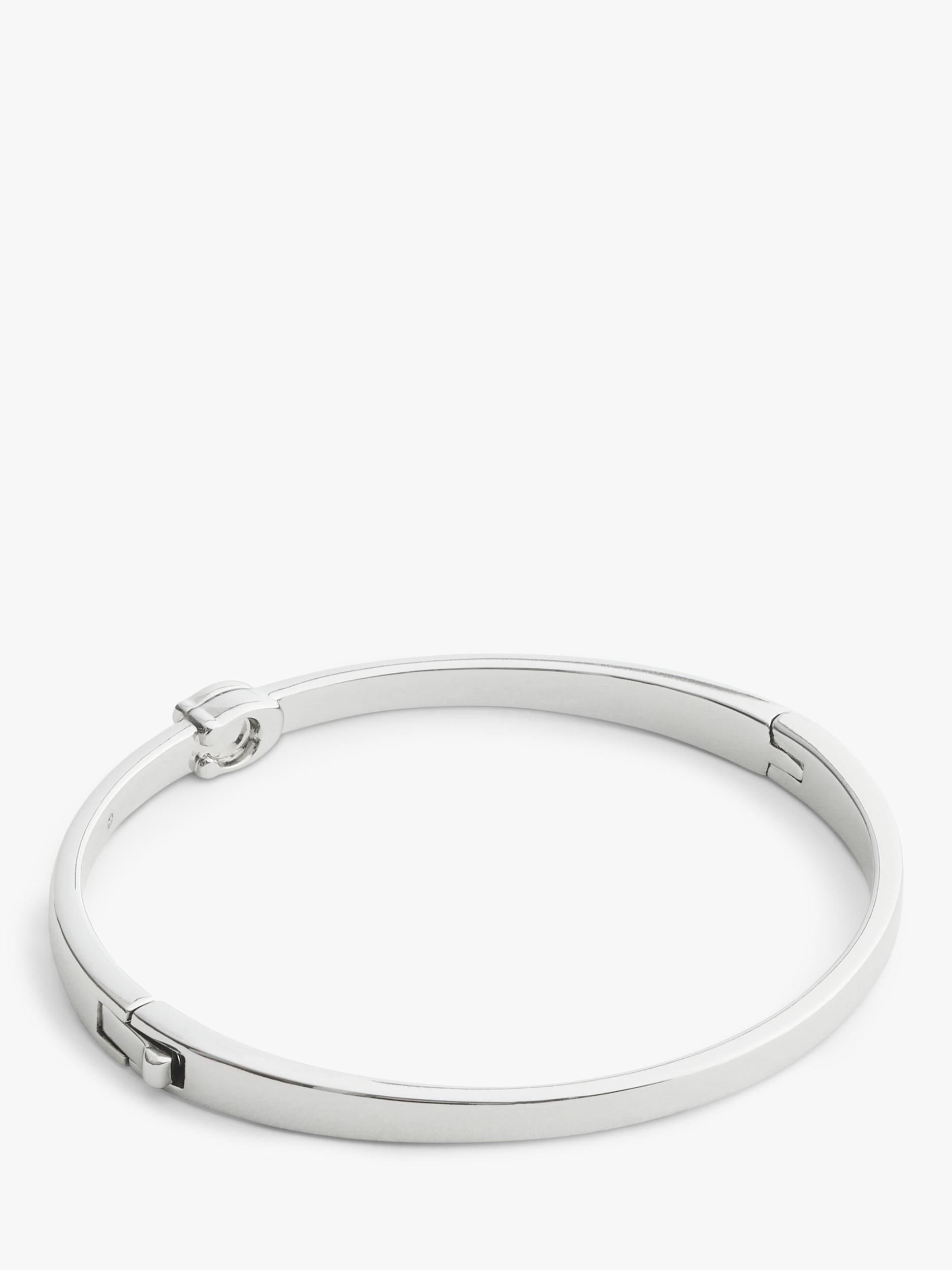 Coach silver rhodium plated bangle with C hardware - British product