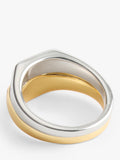Coach signet ring set two-tone size O - British product