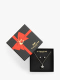 Coach crystal star necklace and earring set, rhodium (British brand)