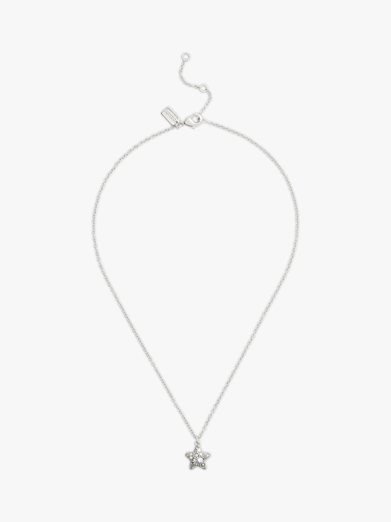 Coach crystal star necklace and earring set, rhodium (British brand)