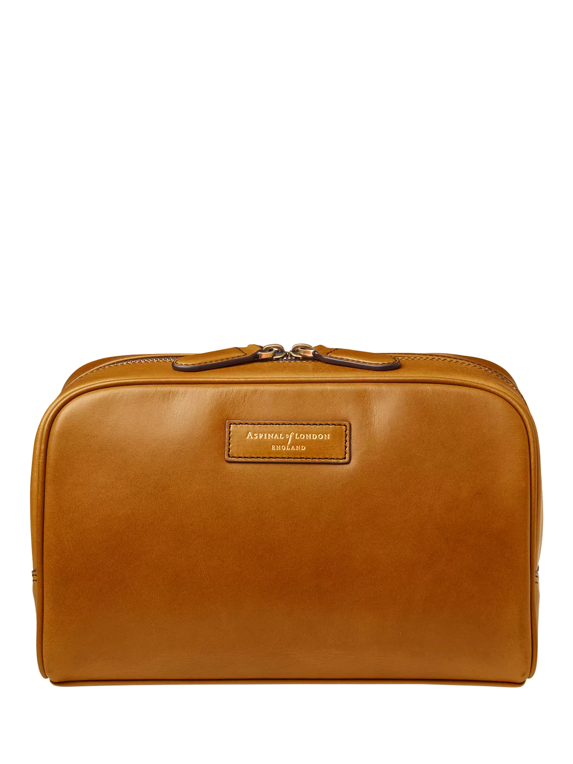 Aspinal of London leather cosmetic case Chestnut - British product