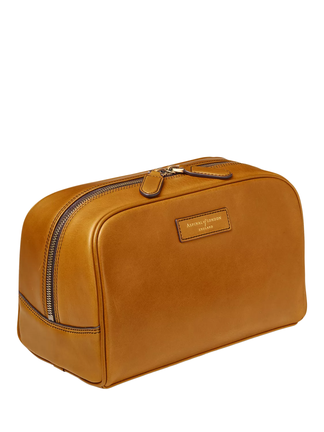 Aspinal of London leather cosmetic case Chestnut - British product
