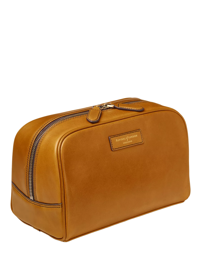 Aspinal of London leather cosmetic case Chestnut - British product