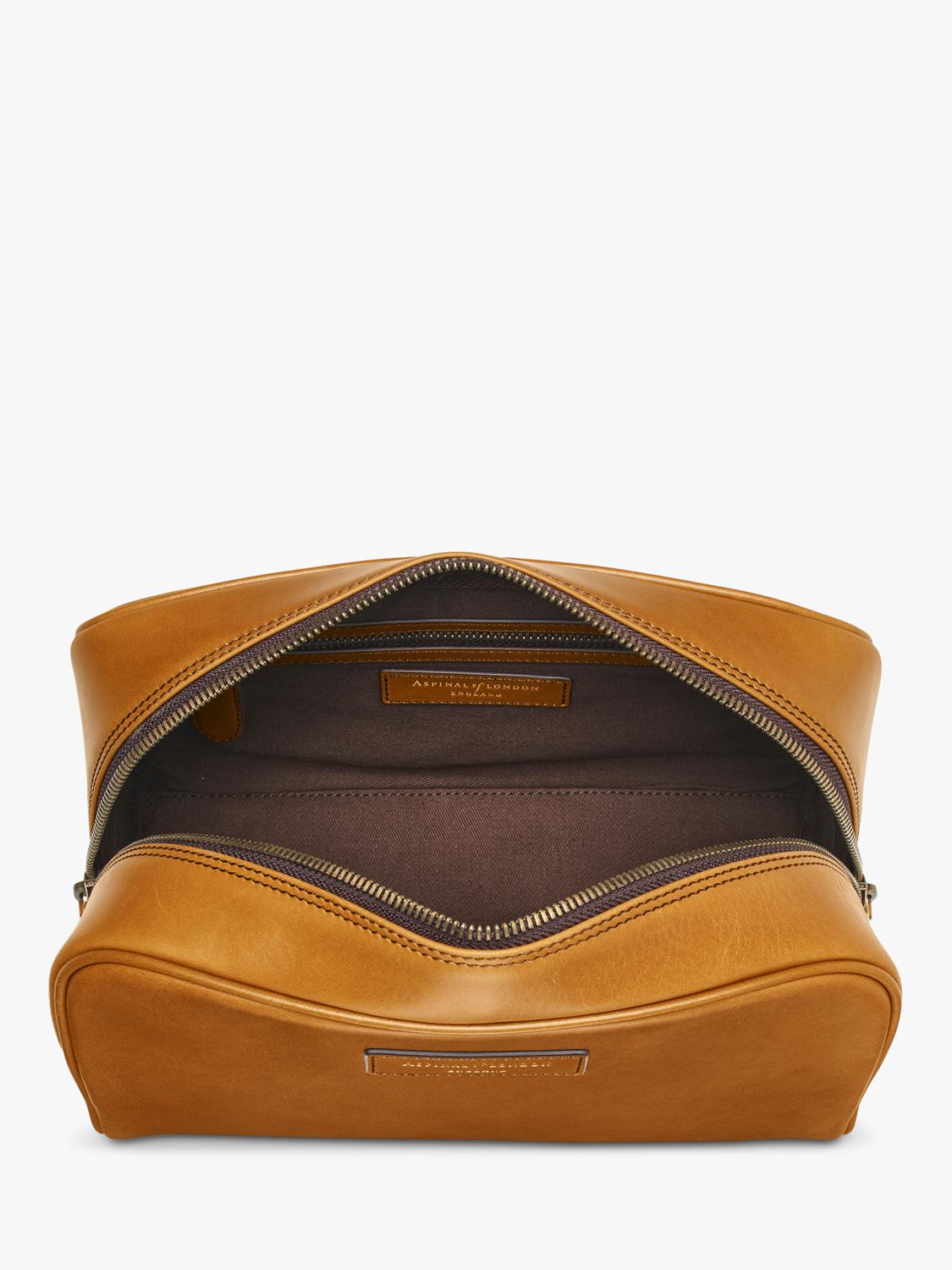 Aspinal of London leather cosmetic case Chestnut - British product