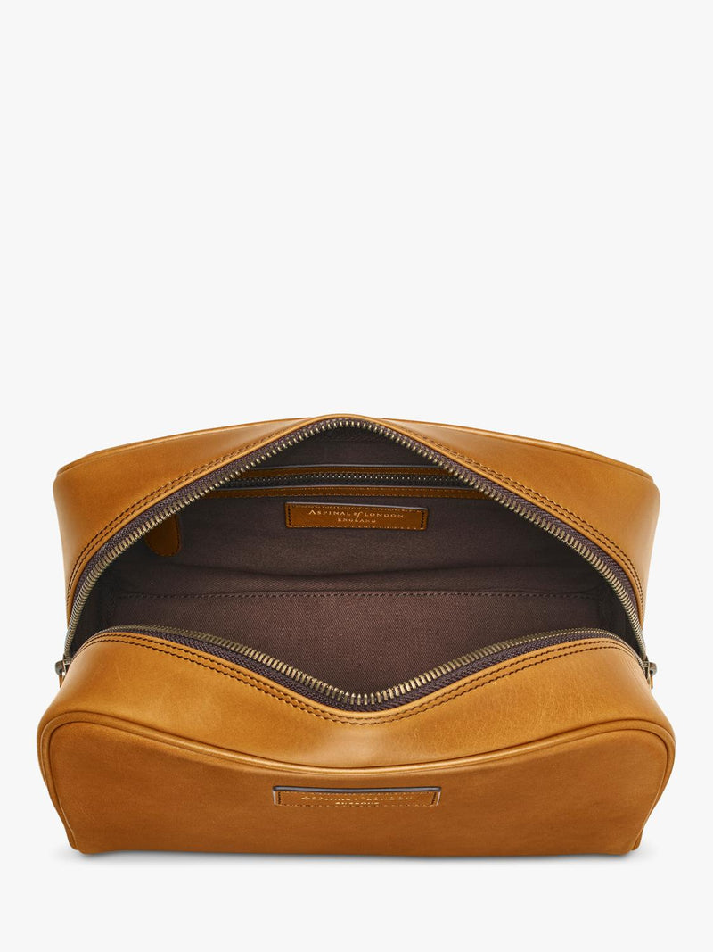 Aspinal of London leather cosmetic case Chestnut - British product