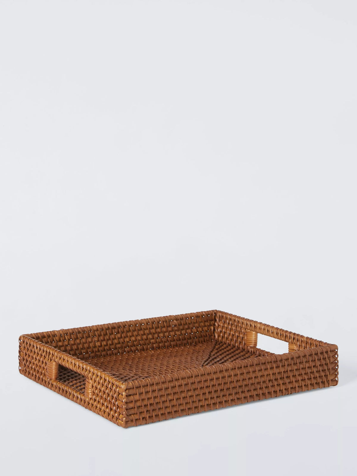 John Lewis rattan handled tray in natural finish (British brand)