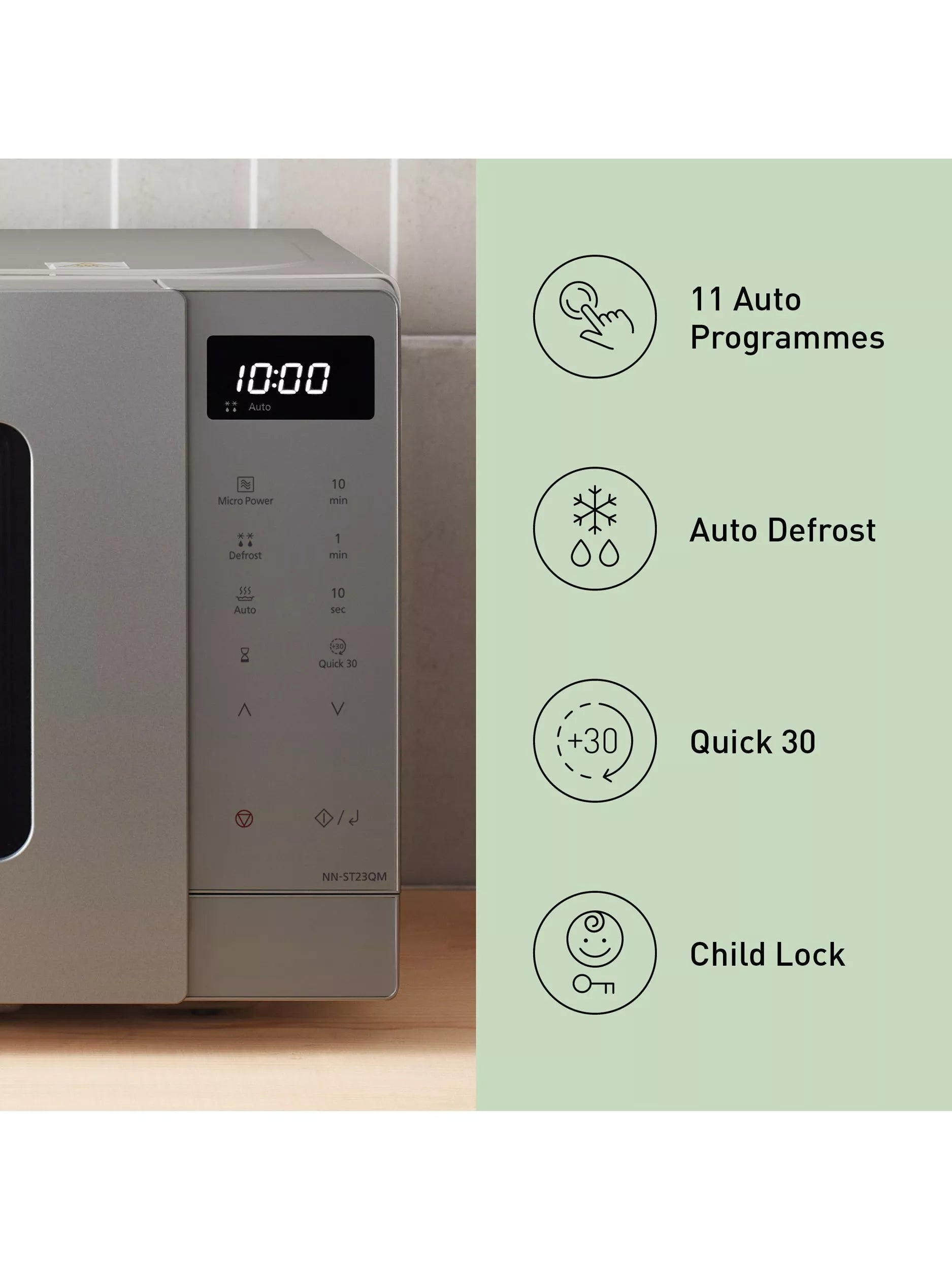 Panasonic microwave 20L silver (British brand)