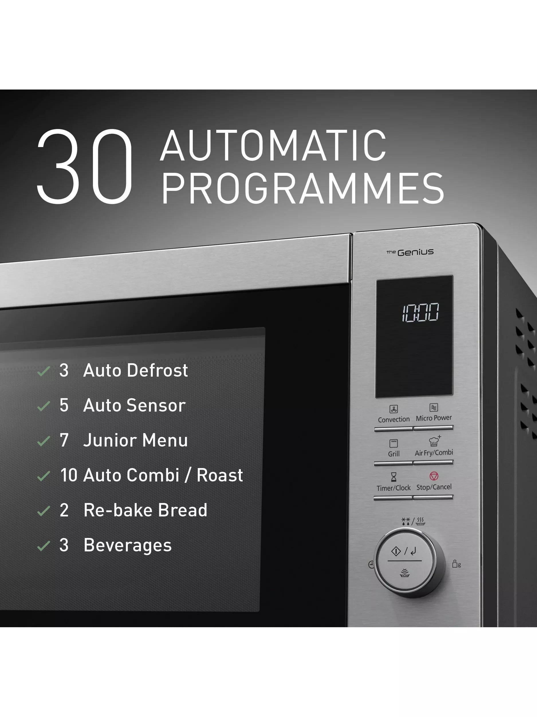 Panasonic combination microwave air fryer stainless steel 34L, imported from the UK