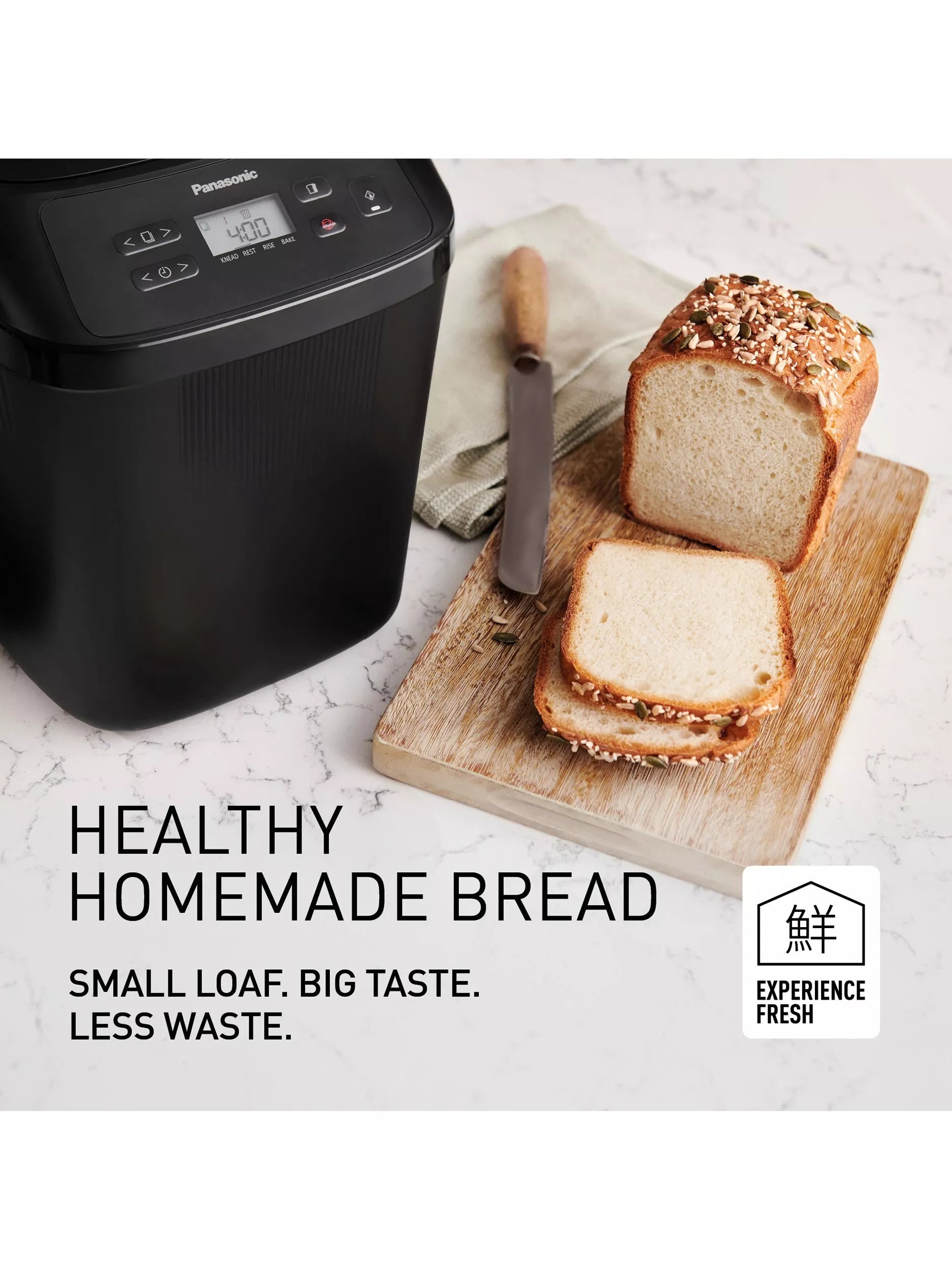 Panasonic breadmaker black 400g, imported from the UK