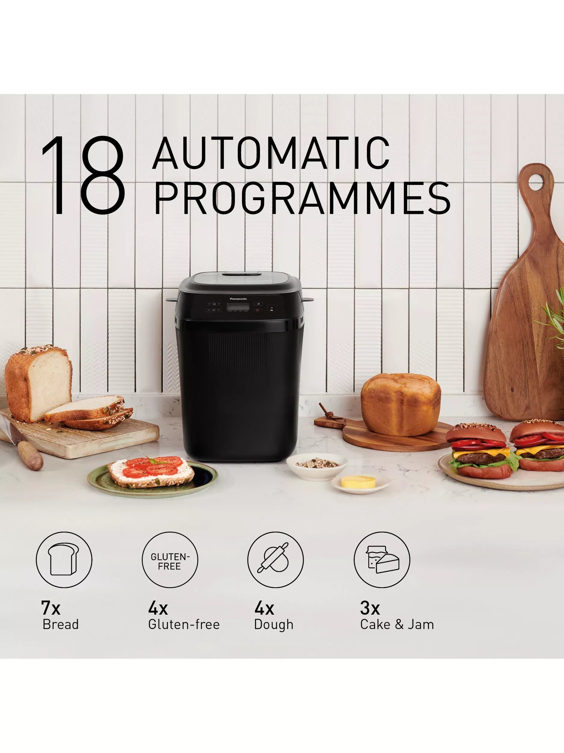 Panasonic breadmaker black 400g, imported from the UK