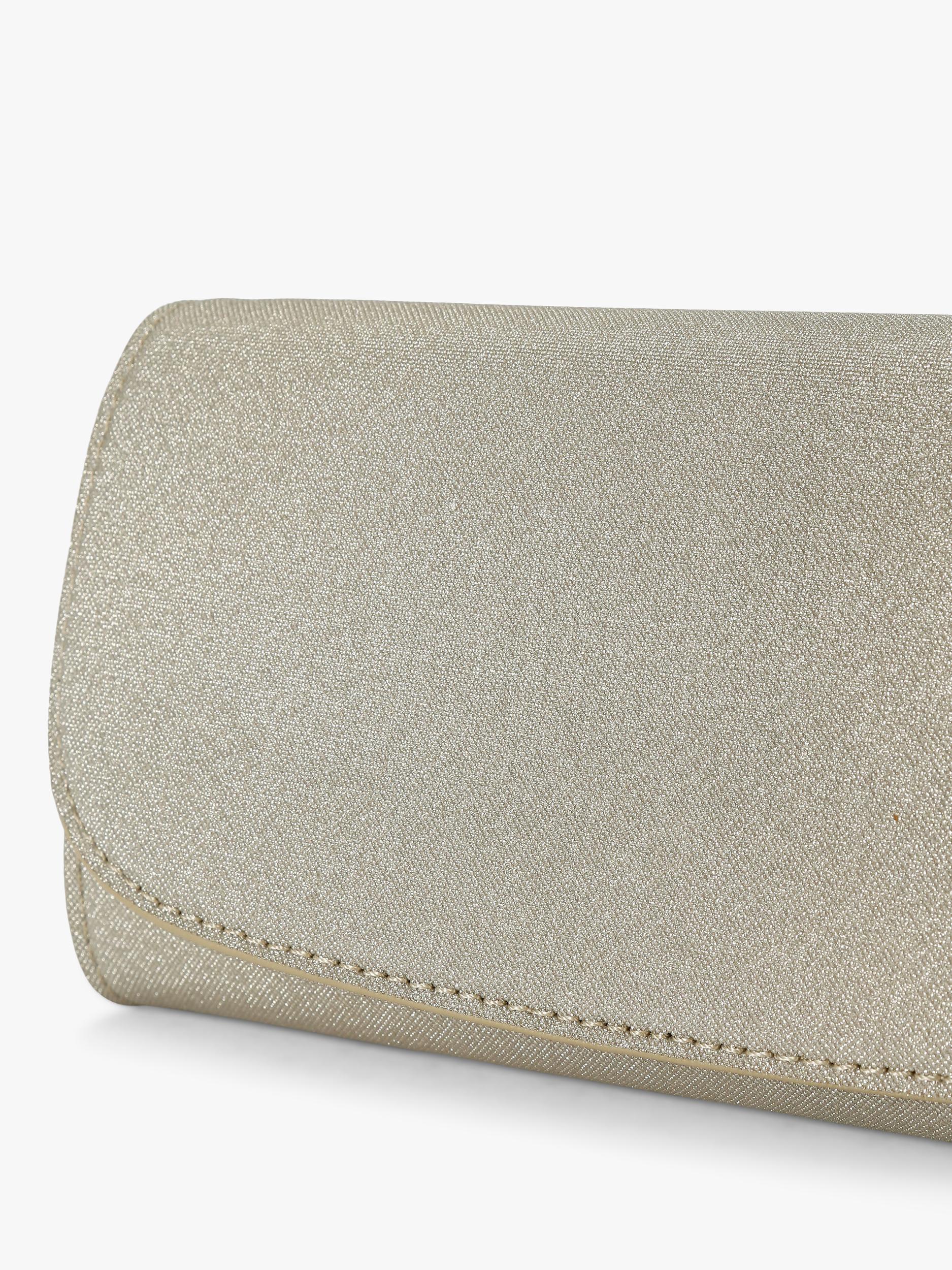 KG Kurt Geiger glittery gold clutch bag (British brand)