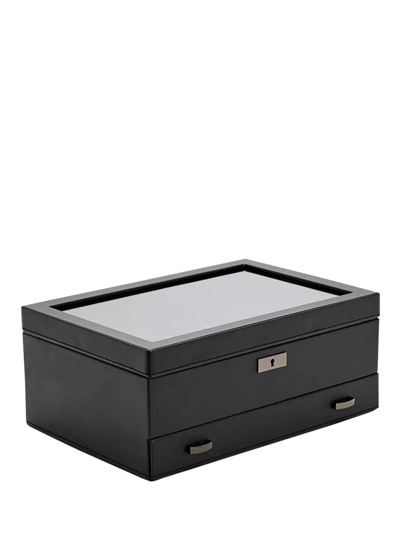 WOLF Axis vegan leather watch box 10 piece - British product