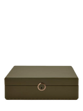 WOLF Earth Apple Leather 5 Piece Watch Box with Storage