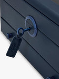 WOLF Earth watch stand box with apple leather and glass lid - British product