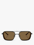 Emporio Armani square sunglasses matte black brown - British product