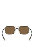 Emporio Armani square sunglasses matte black brown - British product