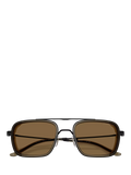 Emporio Armani square sunglasses matte black brown - British product