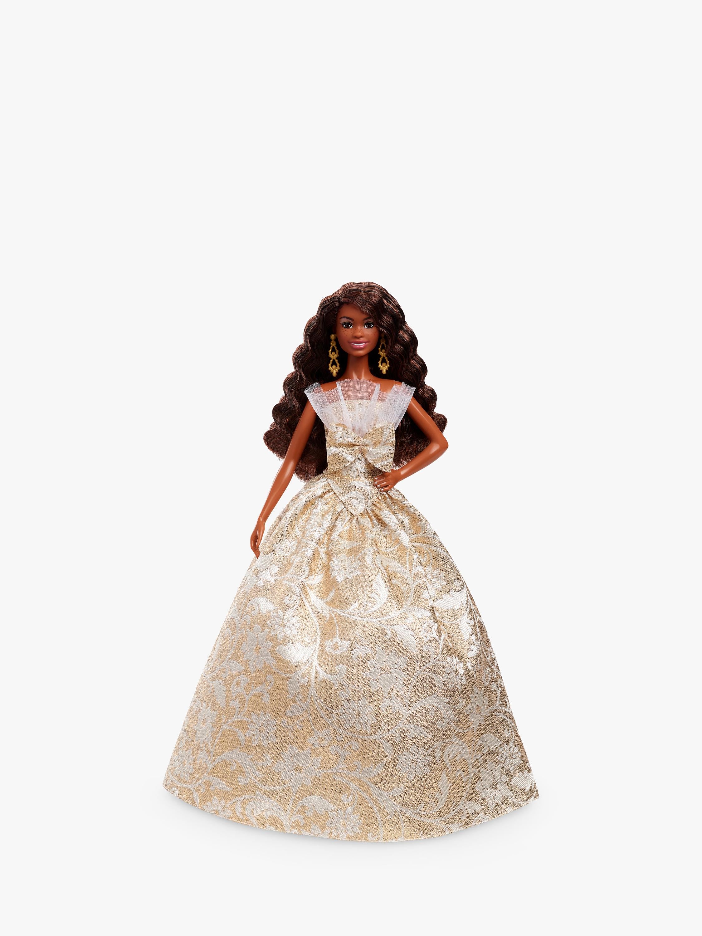 Barbie Holiday 2025 doll with silver gold gown, UK version
