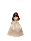 Barbie Holiday 2025 doll with silver gold gown, UK version