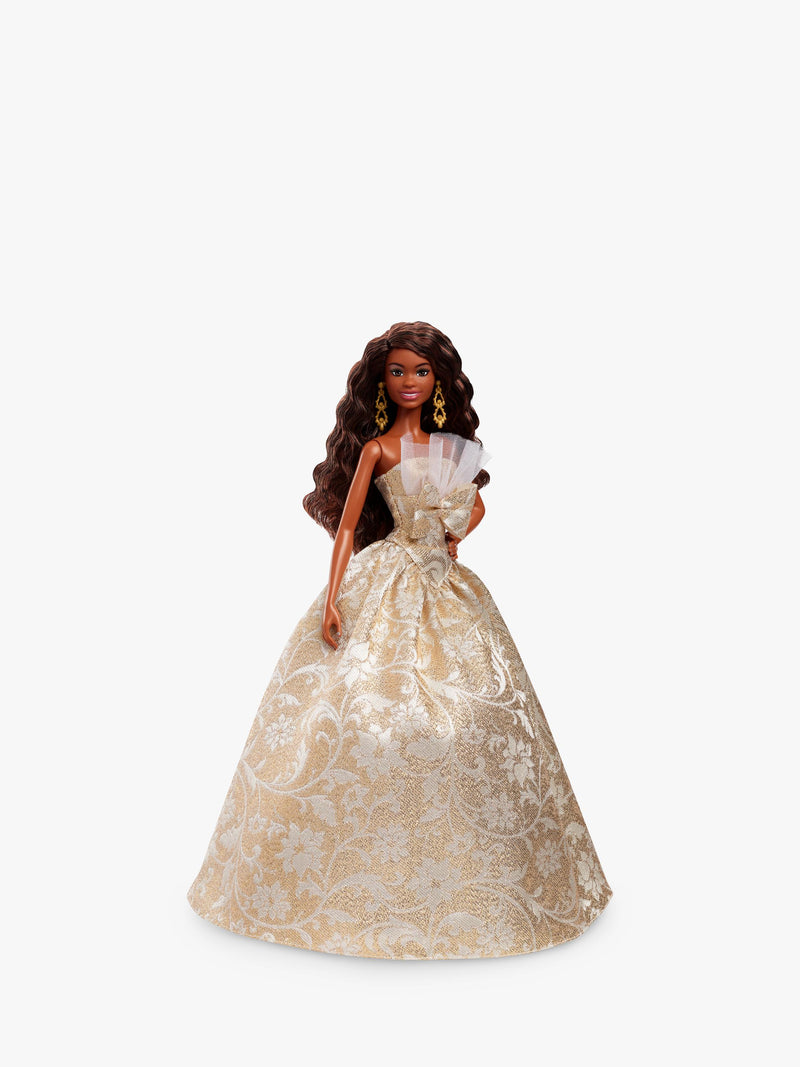 Barbie Holiday 2025 doll with silver gold gown, UK version