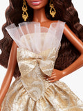 Barbie Holiday 2025 doll with silver gold gown, UK version