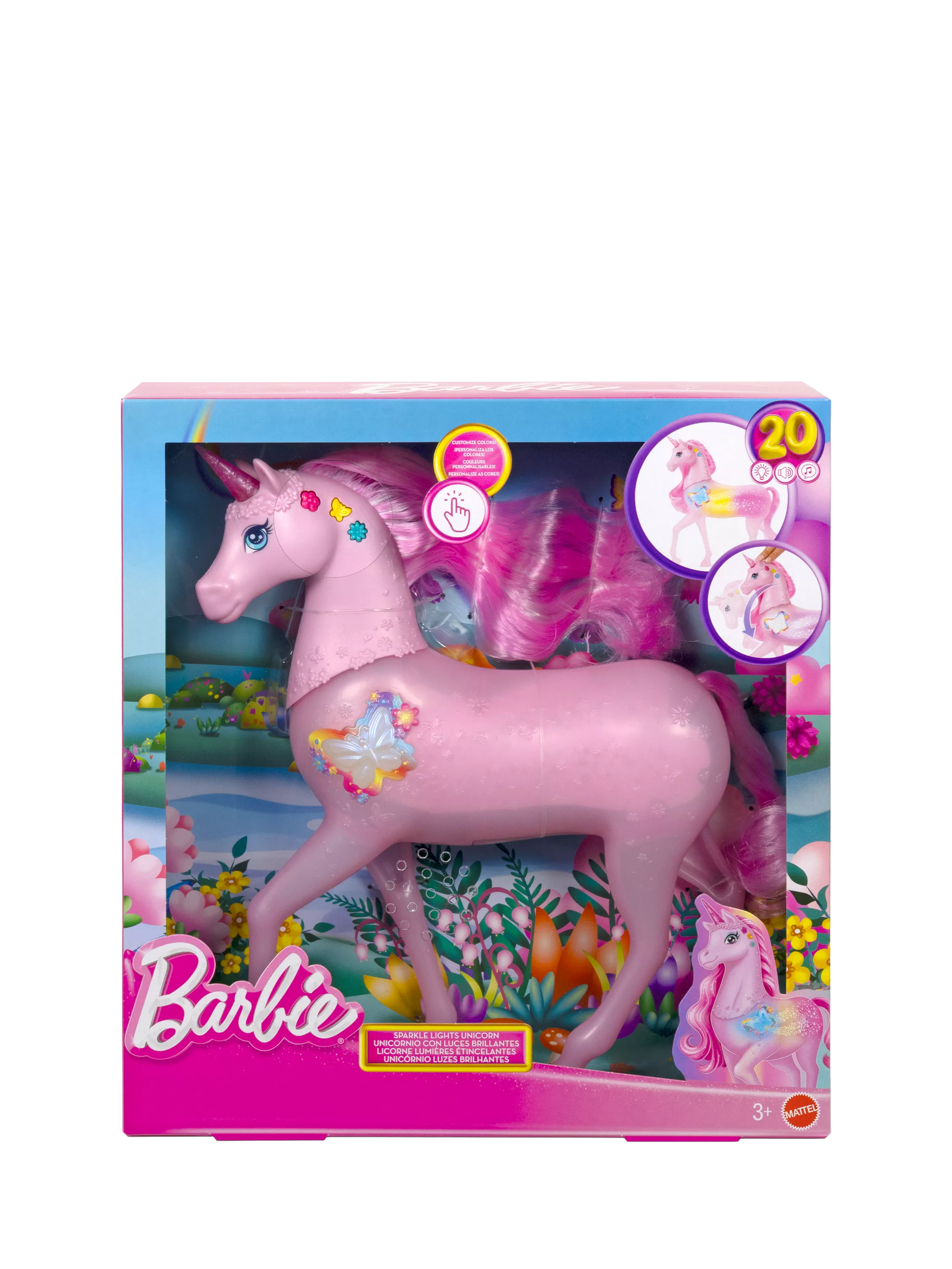 Barbie Sparkle Lights Unicorn toy - British product