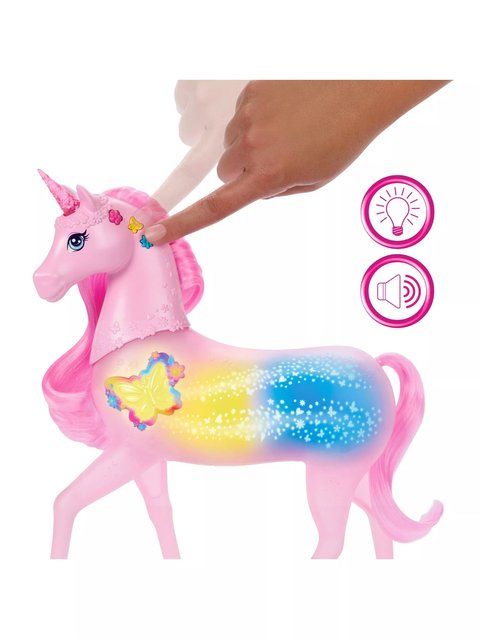 Barbie Sparkle Lights Unicorn toy - British product