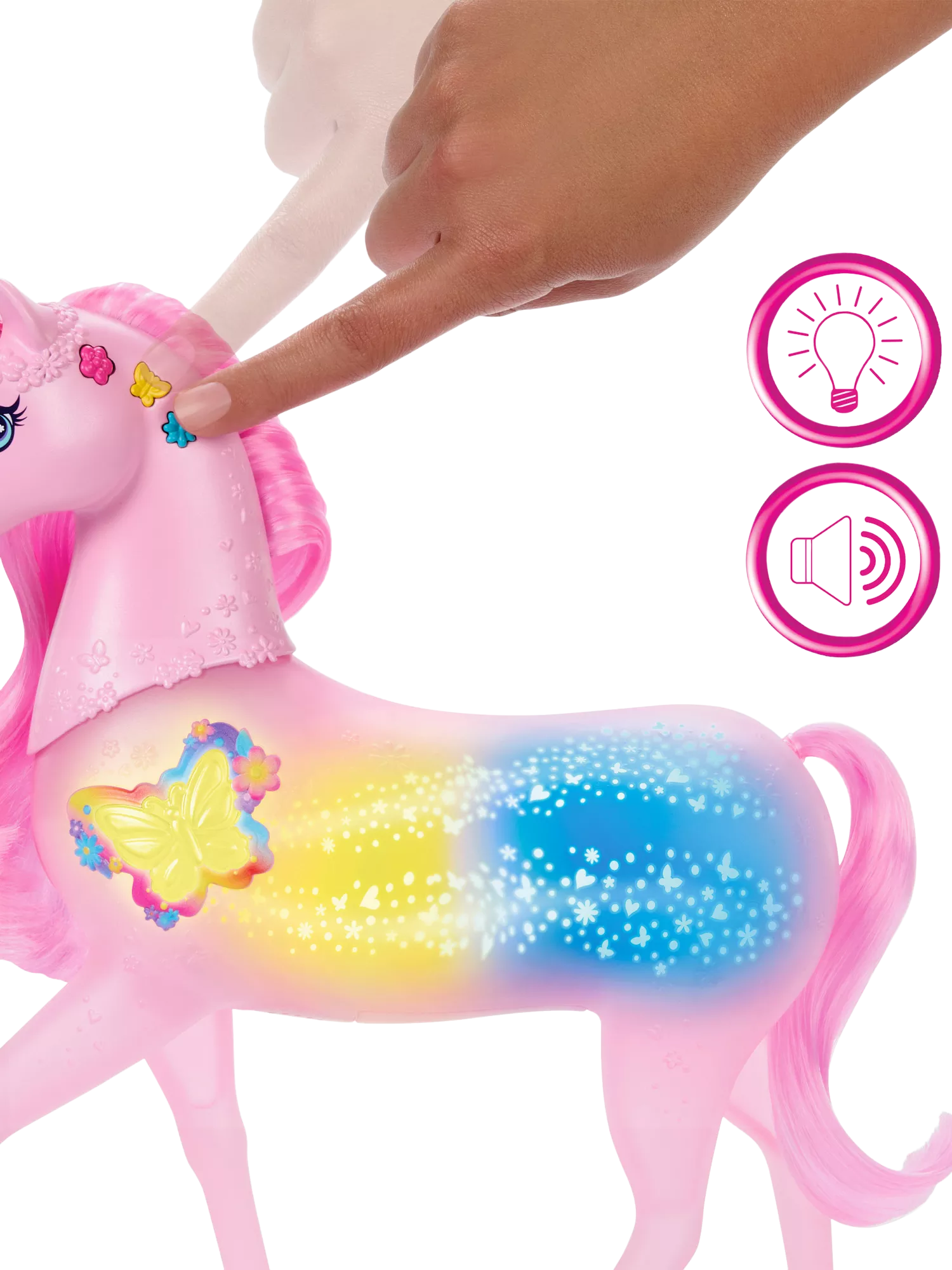 Barbie Sparkle Lights Unicorn toy - British product