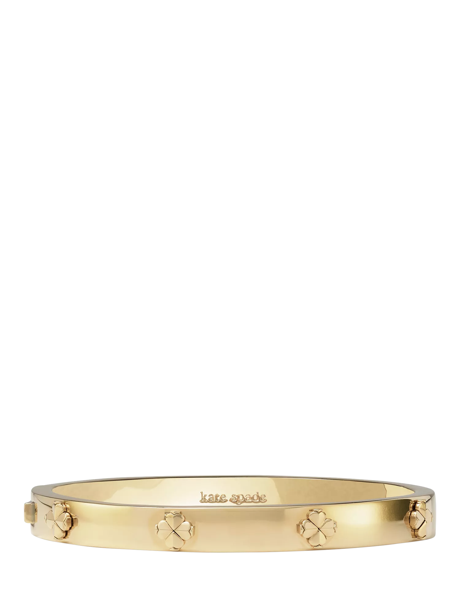 kate spade new york hinged flower bangle gold plated, imported from the UK