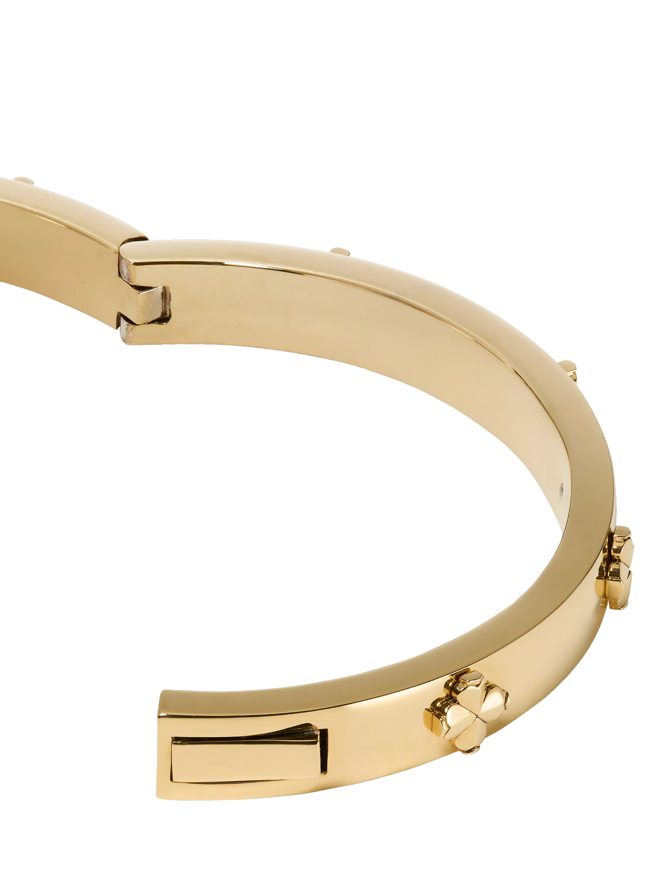 kate spade new york hinged flower bangle gold plated, imported from the UK