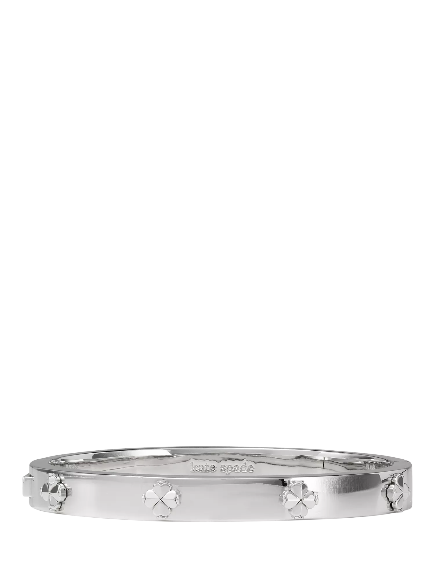 kate spade hinged flower bangle silver plated (British brand)