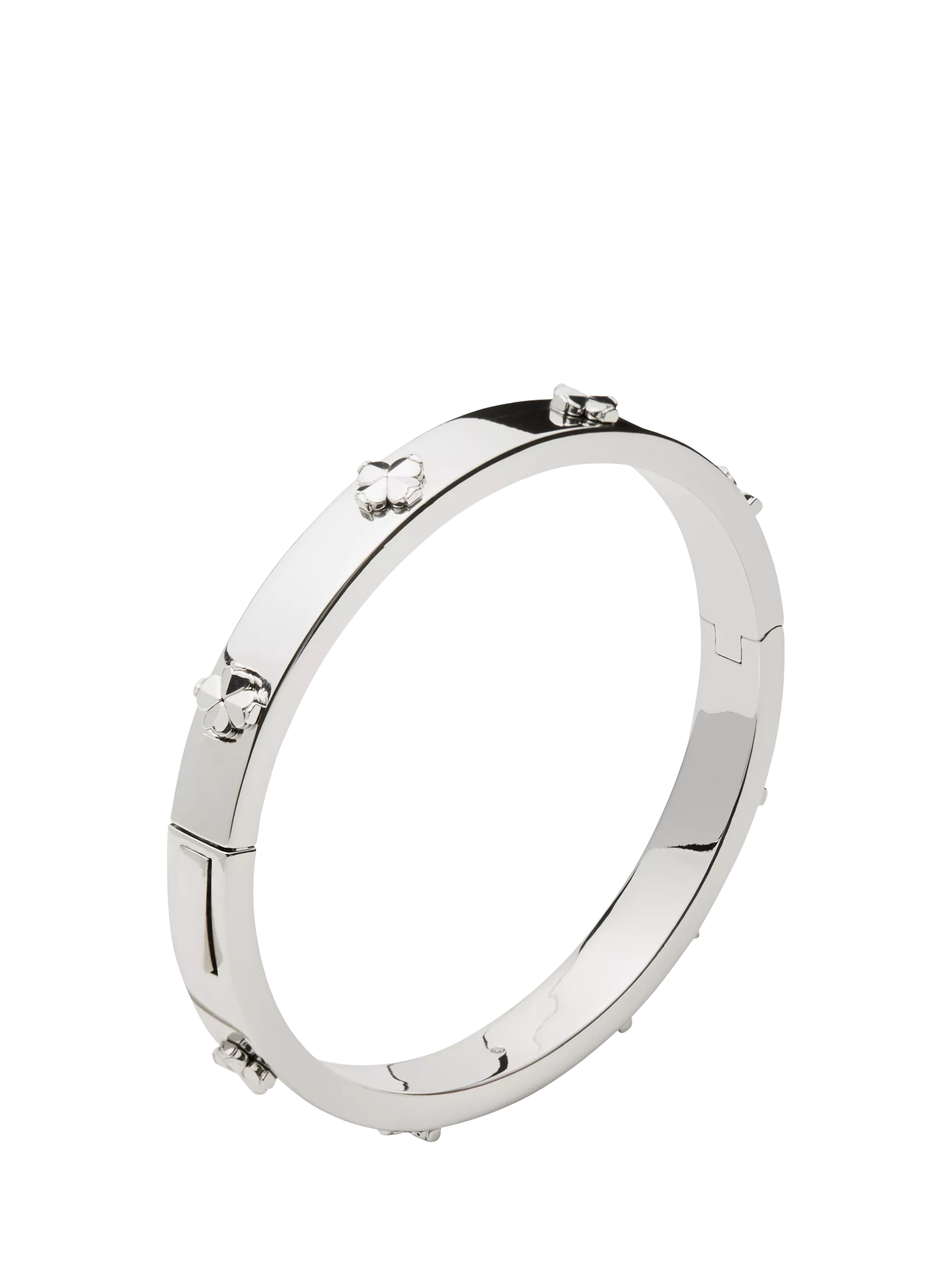 kate spade hinged flower bangle silver plated (British brand)