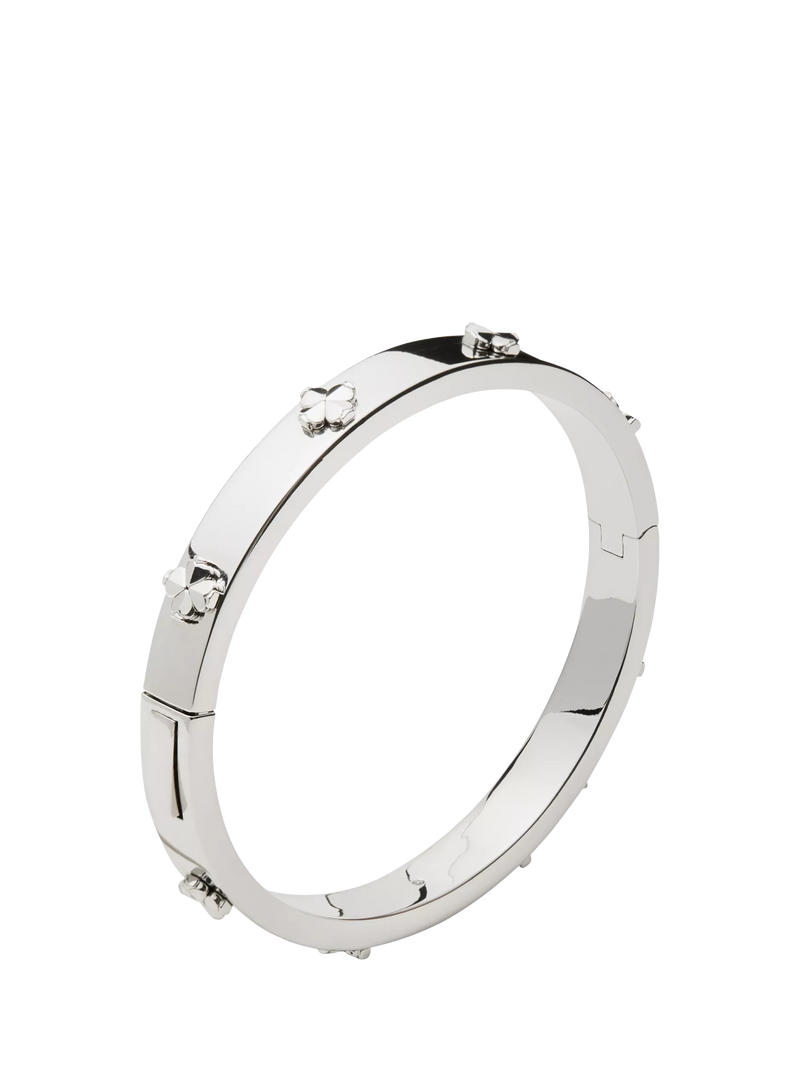 kate spade hinged flower bangle silver plated (British brand)