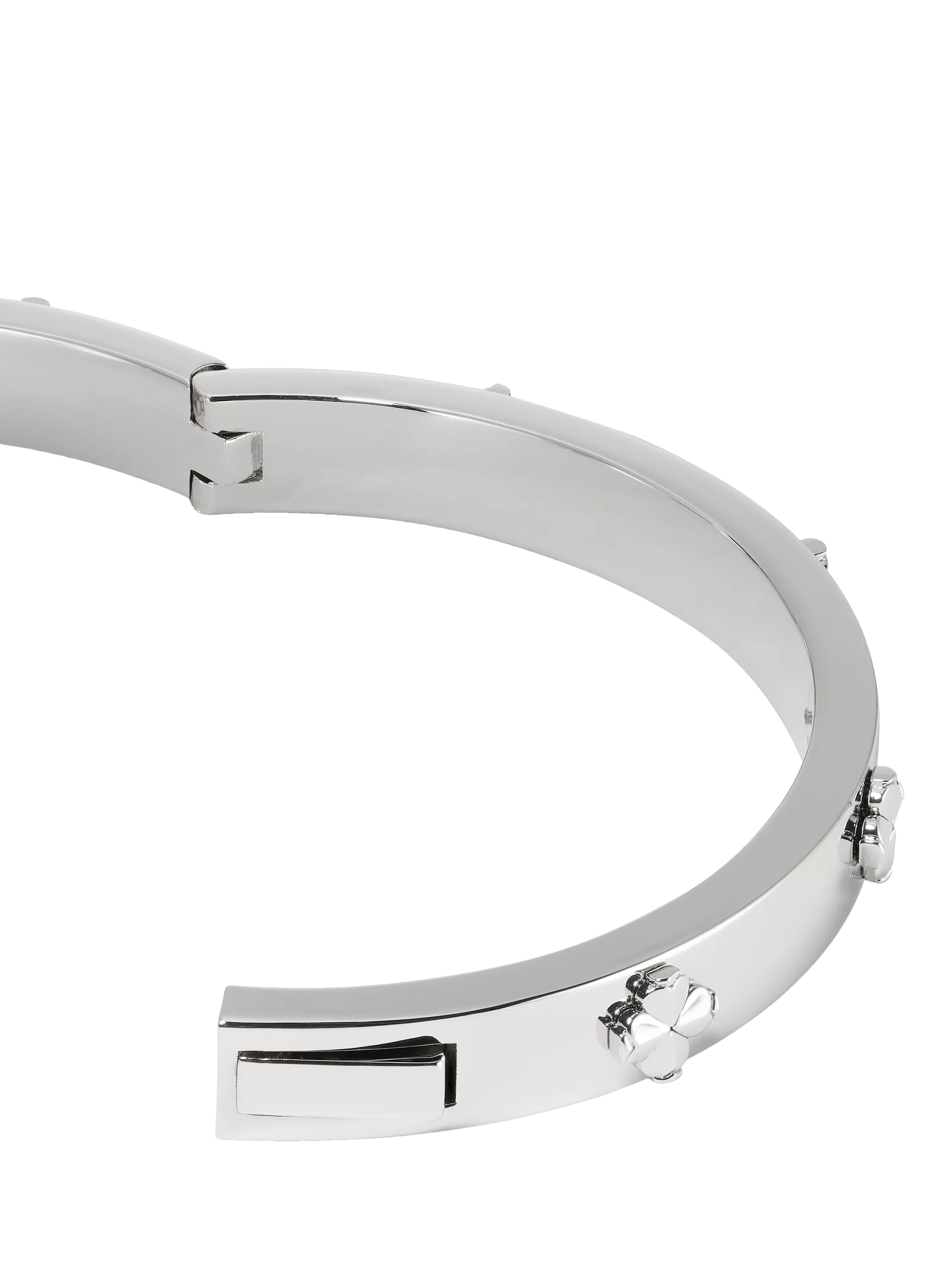kate spade hinged flower bangle silver plated (British brand)