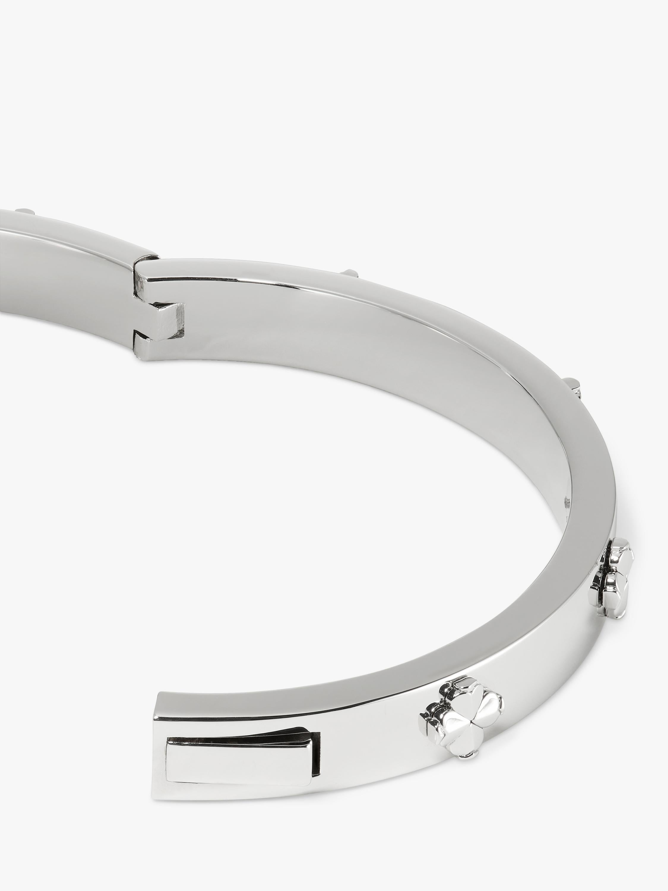 kate spade hinged flower bangle silver plated (British brand)