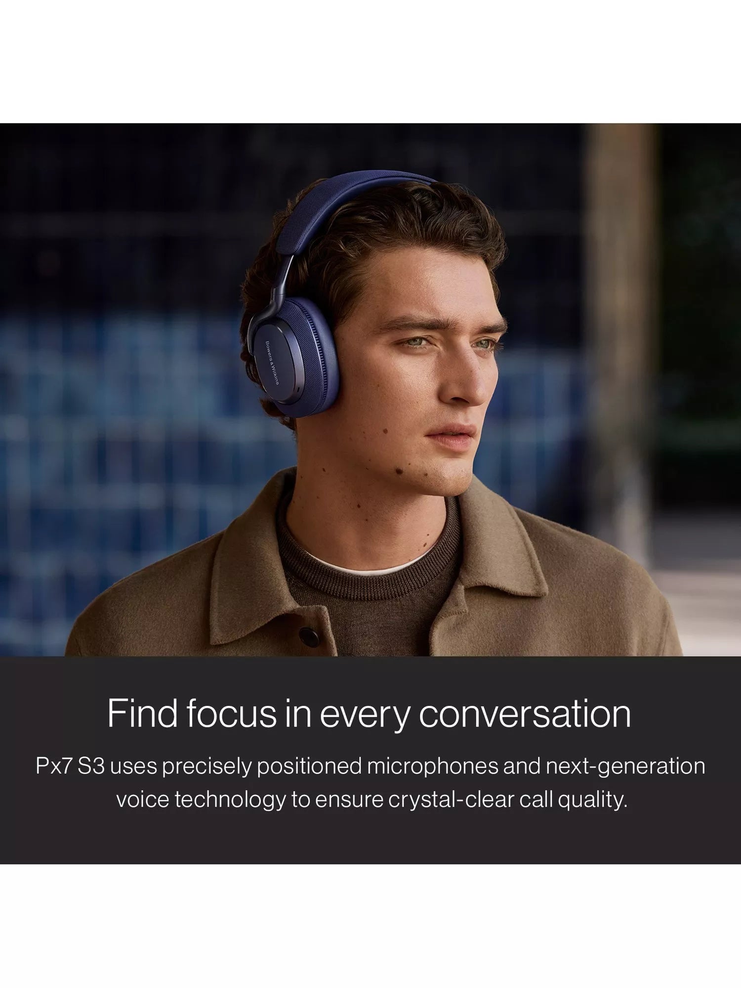 B&W PX7 S3 wireless over-ear headphones noise cancellation, imported from the UK